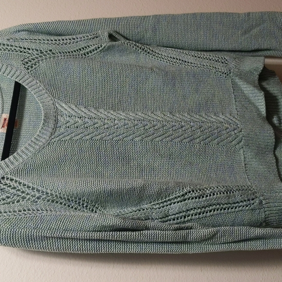 Mossimo teal blue green heather sweater - Picture 3 of 4